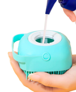 Escova Porta Shampoo de Banho Pet